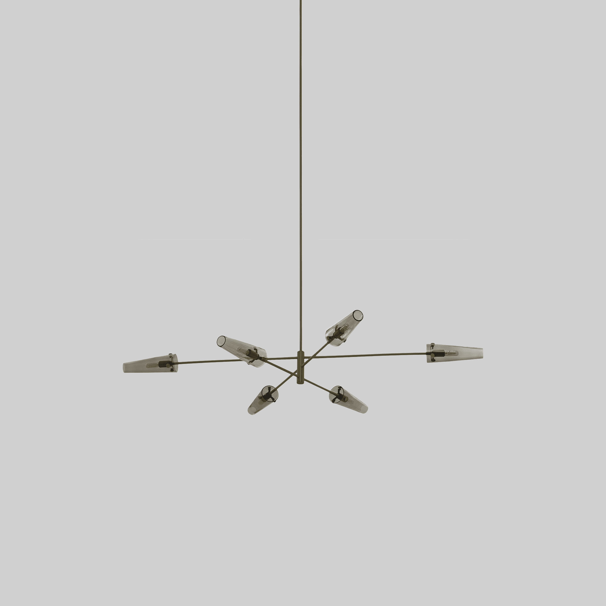 AXIS PENDANT LARGE bronze with smoked glass, 172x117cm