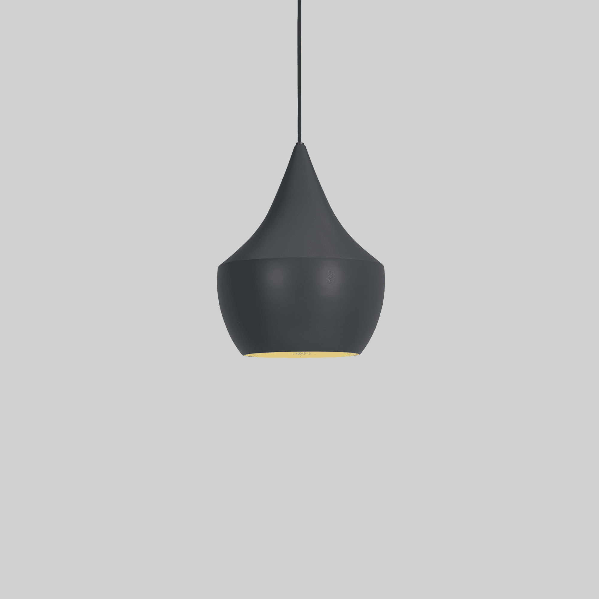 Beat Pendant Fat Black LED
