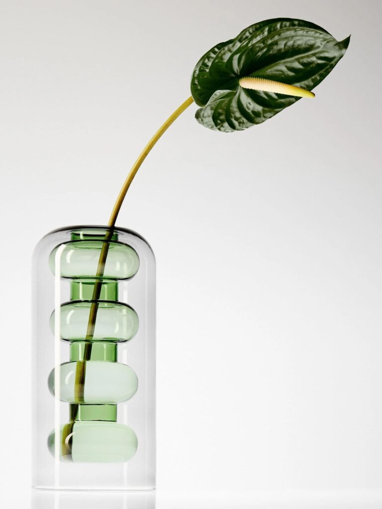 BUMP VASE TALL GREEN