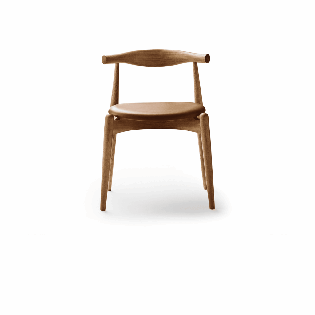 CH20 Elbow Chair, Oil Oak/leather group A