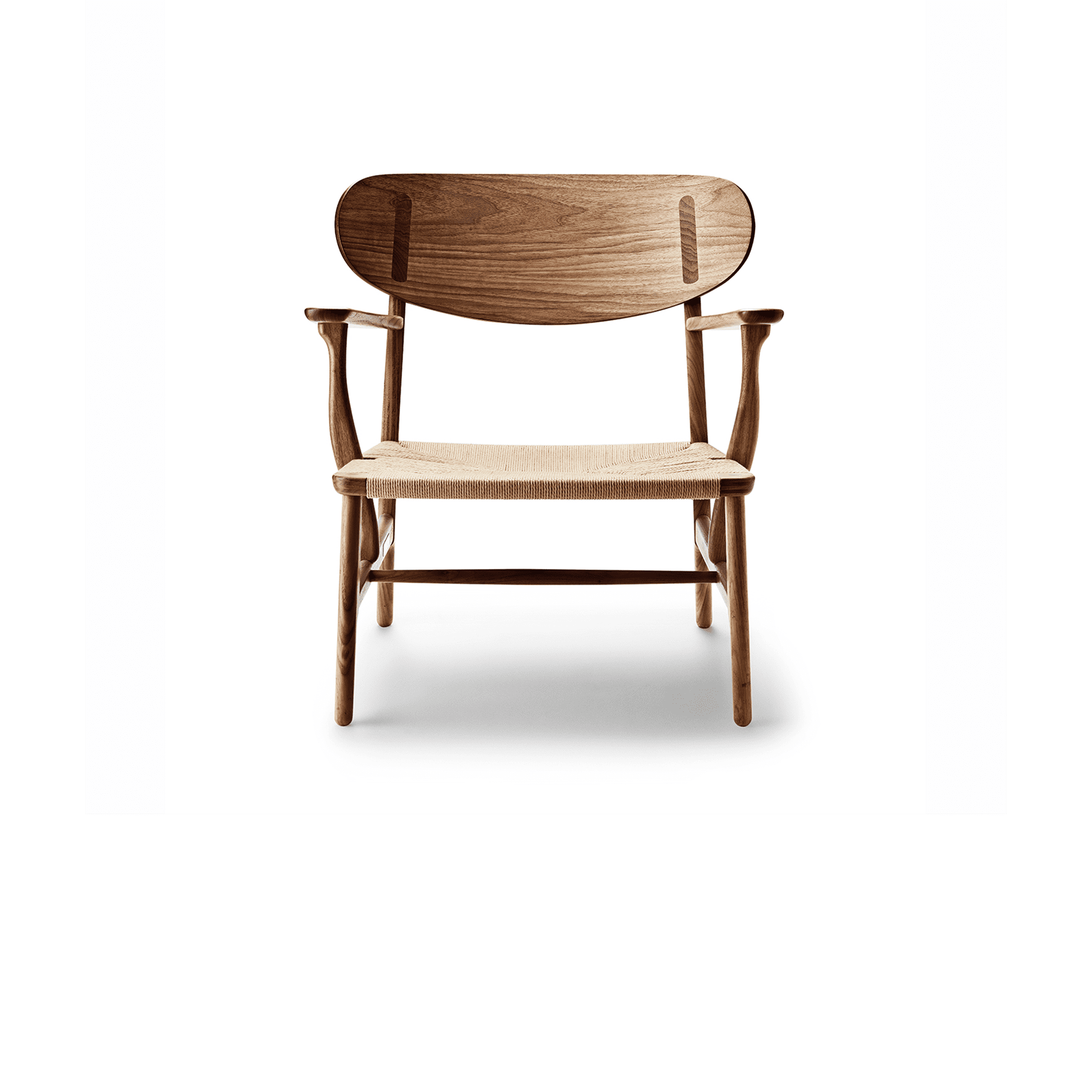 CH22 Lounge Chair, Oil Oak/walnut, Natural paper cord