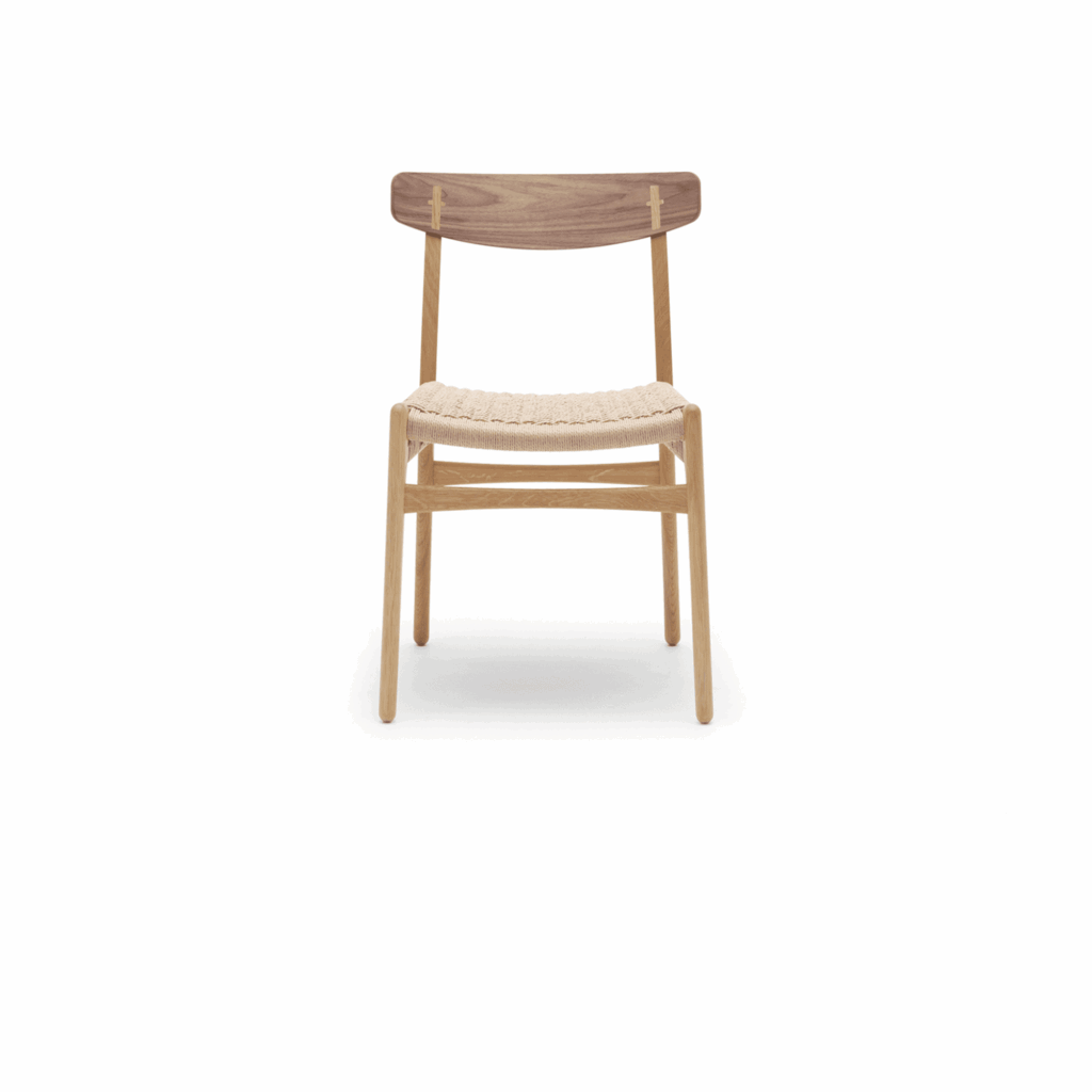 CH23 Chair, Oil Oak/walnut, Natural paper cord