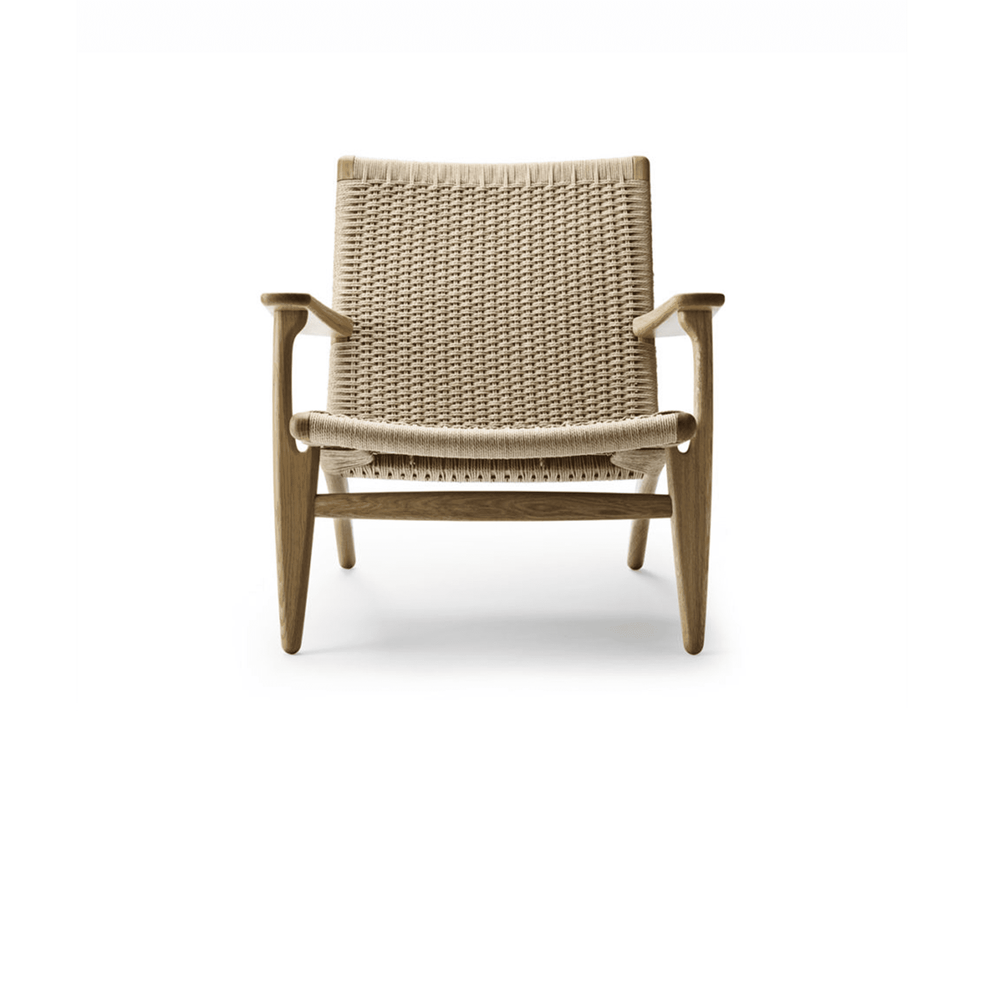 CH25 Lounge Chair, Oil Oak, Natural paper cord