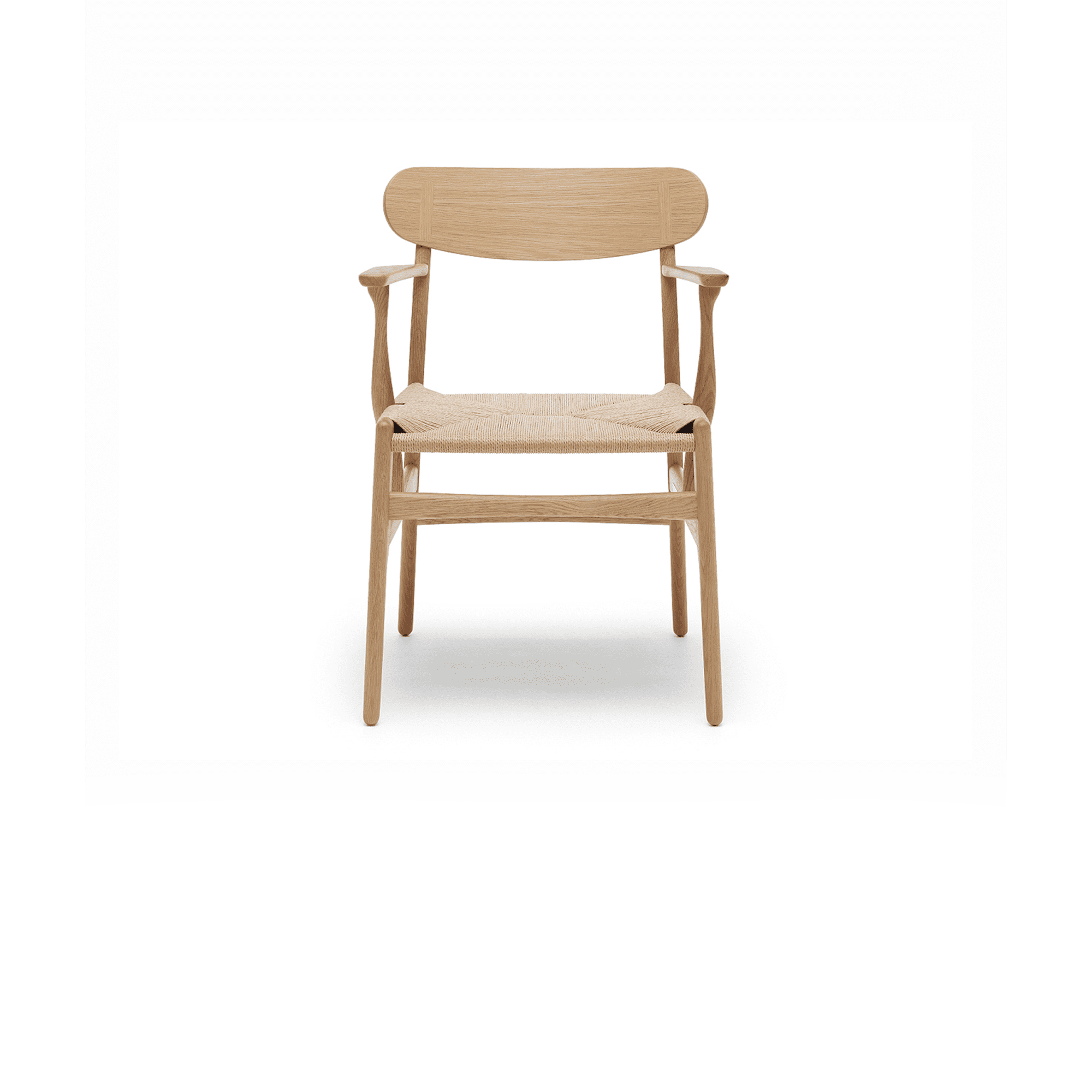CH26 Armchair, Oil Oak, Natural paper cord