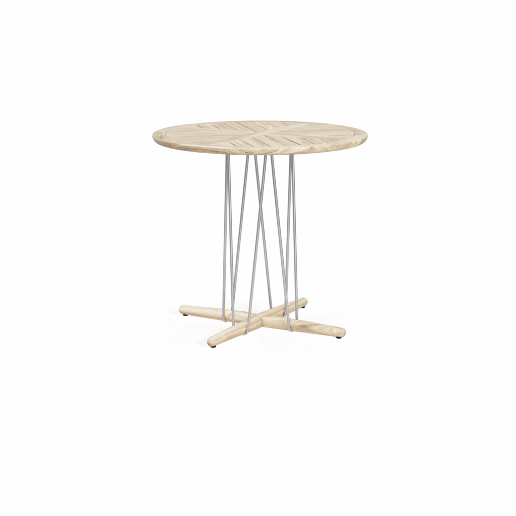 E022 Embrace Outdoor Dining Table, Teak, D80cm