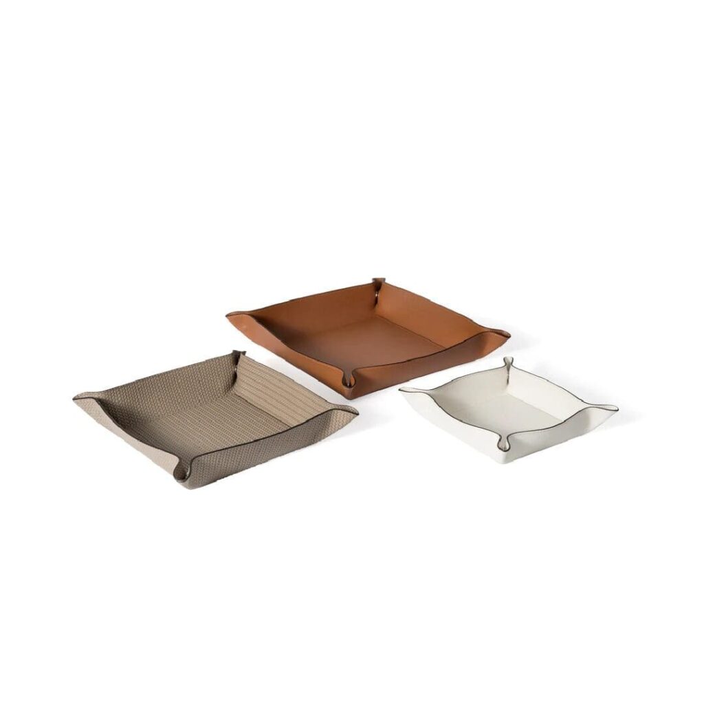 MEDIUM SQUARE TRINKET TRAY 20X20 CM LIVERPOOL 048 TAUPE