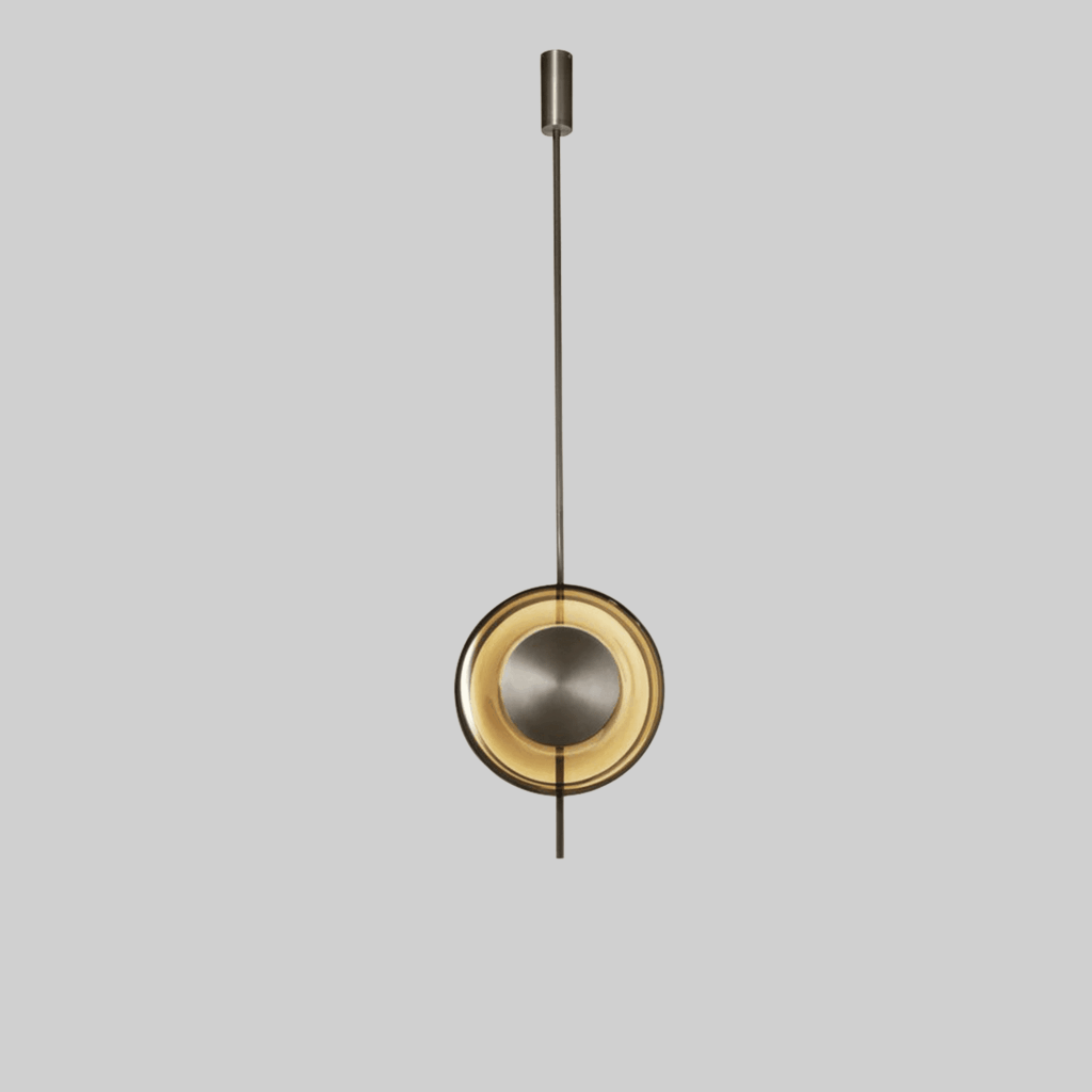 PENDULUM PENDANT bronze with smoked glass, D32xH52cm